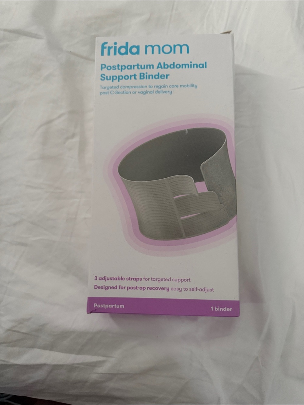 Frida Mom Postpartum Abdominal Support Binder - Gray